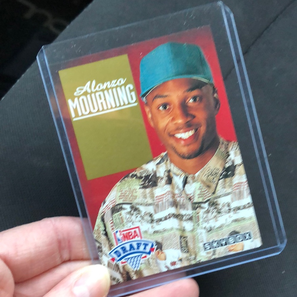 Alonzo Mourning NBA draft basketball card